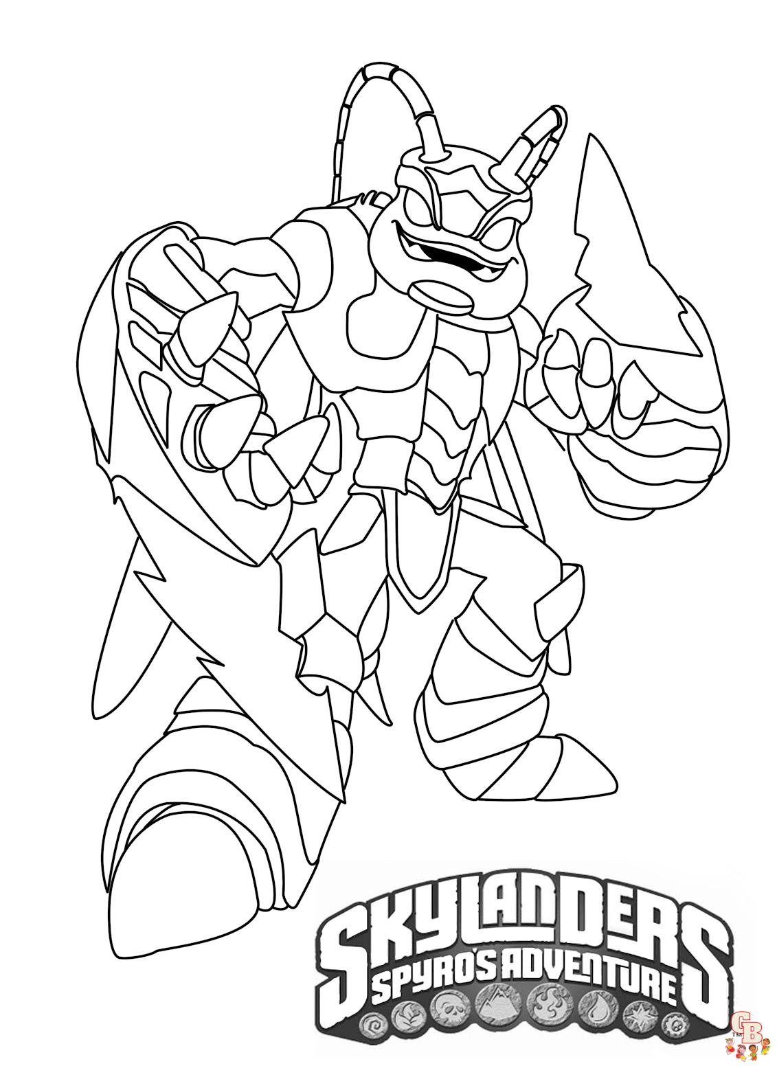 Skylanders coloring pages printable free easy and fun for kids