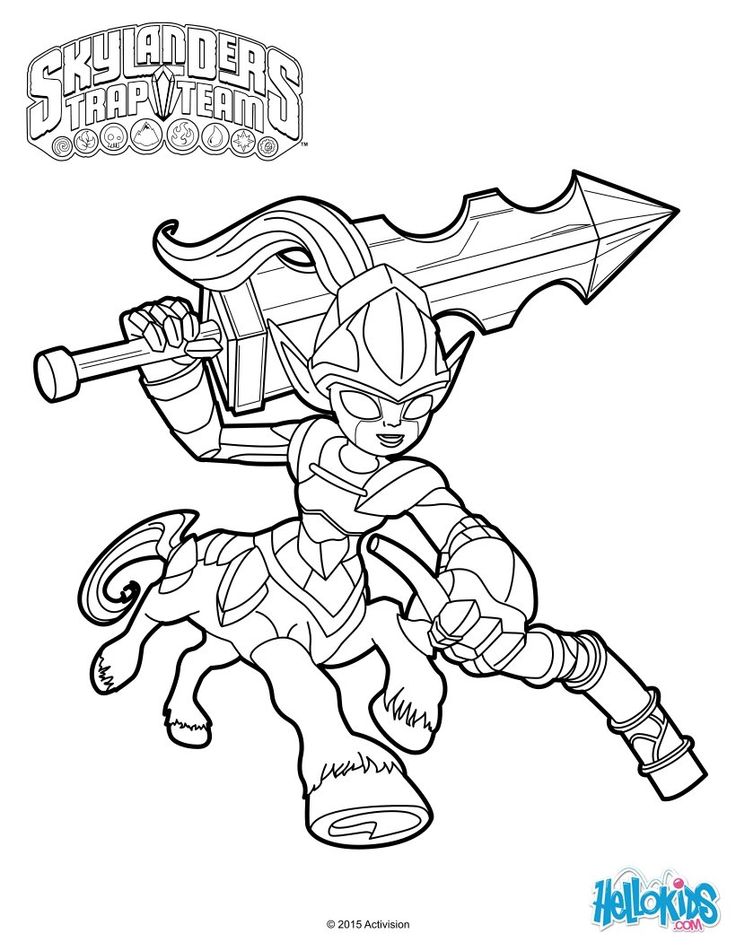 Skylanders trap team coloring pages