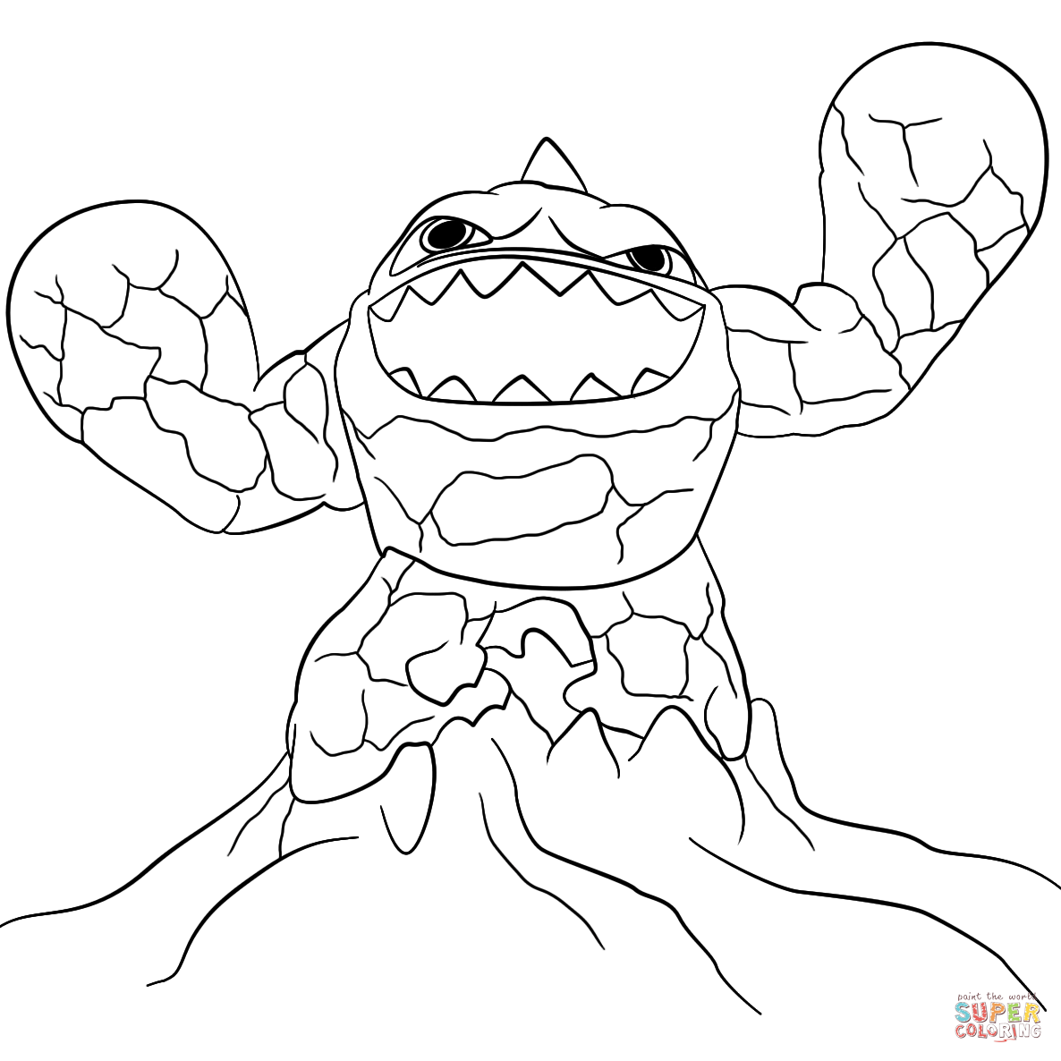 Eruptor skylander coloring page free printable coloring pages