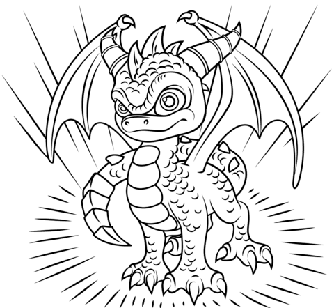 Skylanders spyro coloring page free printable coloring pages