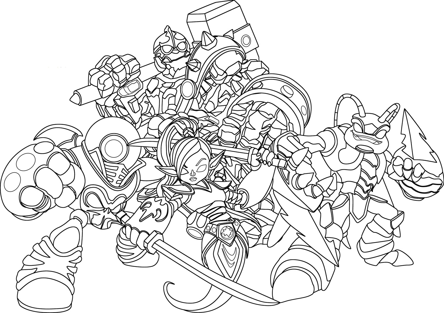 Free printable skylander giants coloring pages for kids