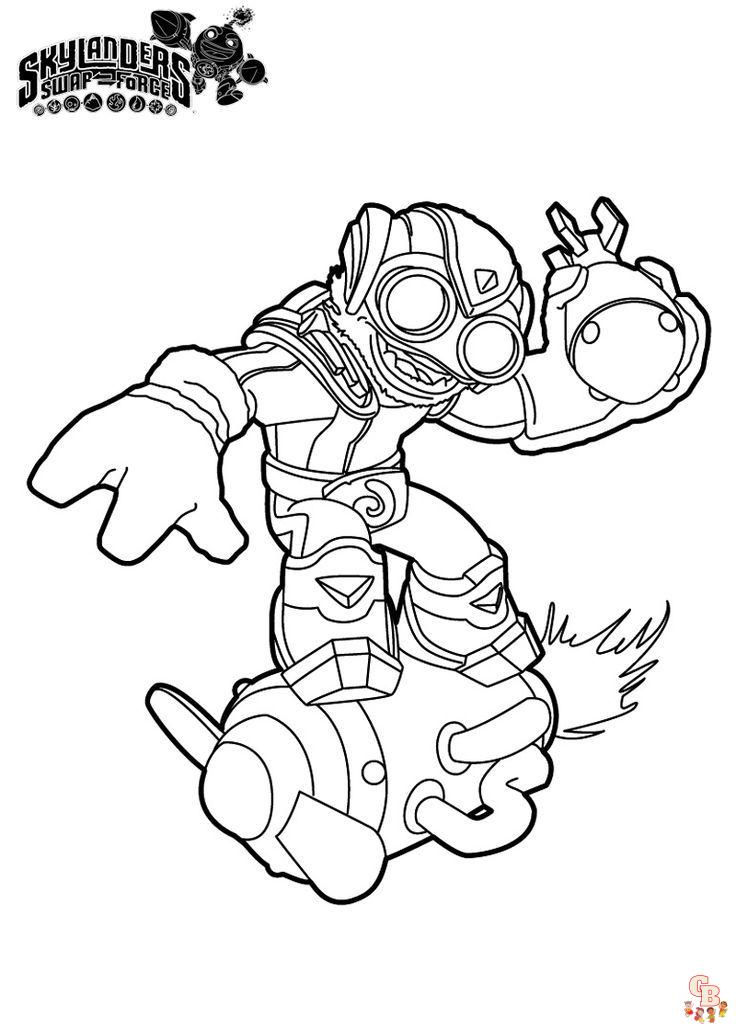 Skylanders coloring pages printable free easy and fun for kids