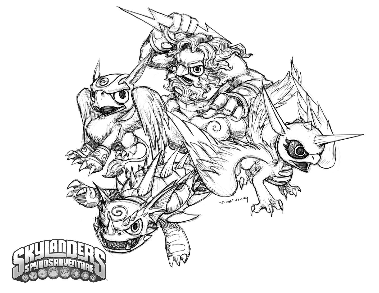 Crabfu blog skylanders speed drawing coloring pages