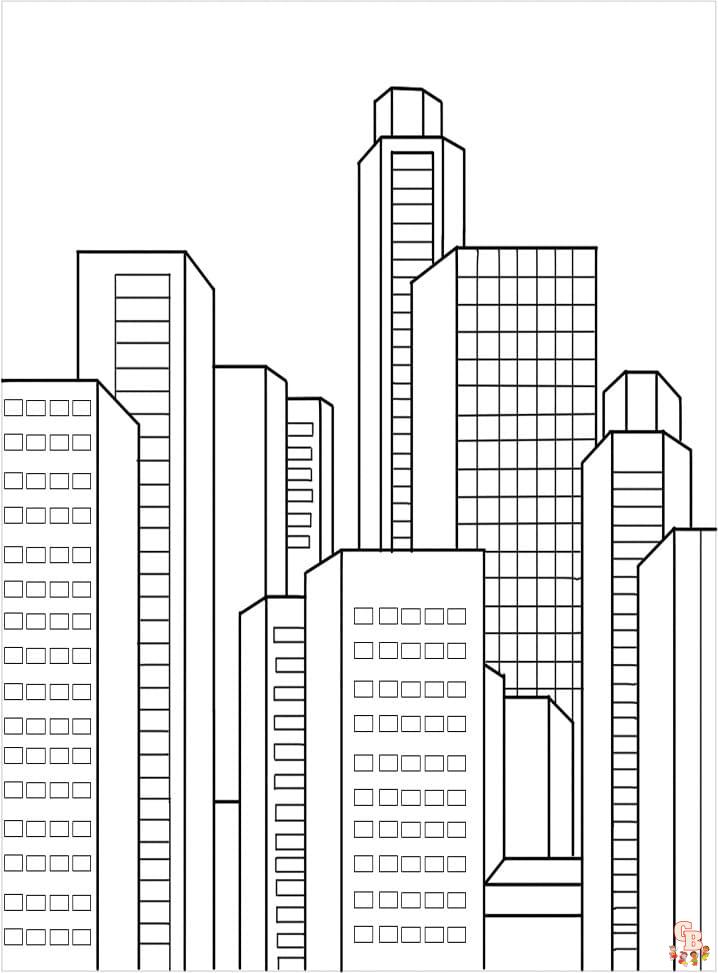 Enjoy free and printable buildings coloring pages for kids