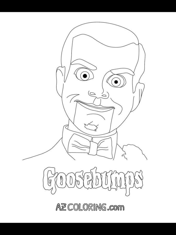 Slappy cartoon coloring pages coloring book art scary coloring pages