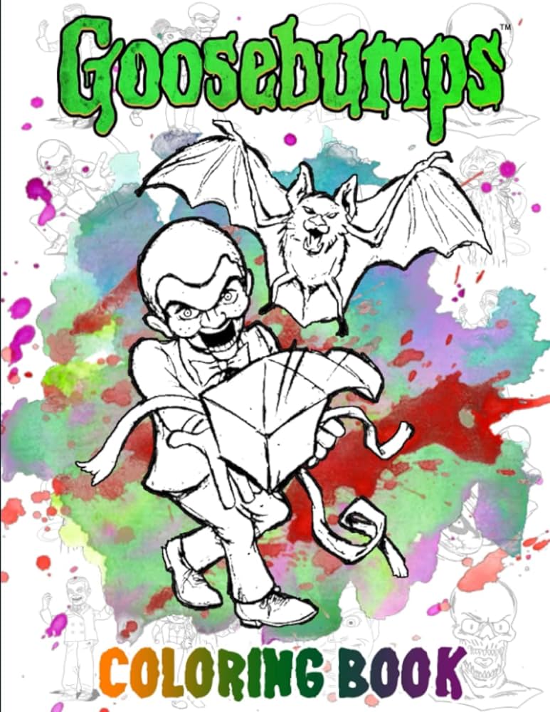 Goosebumps coloring book goosebumps coloring pages with awesome artistic illustrations for kids and adults nicky barrows books