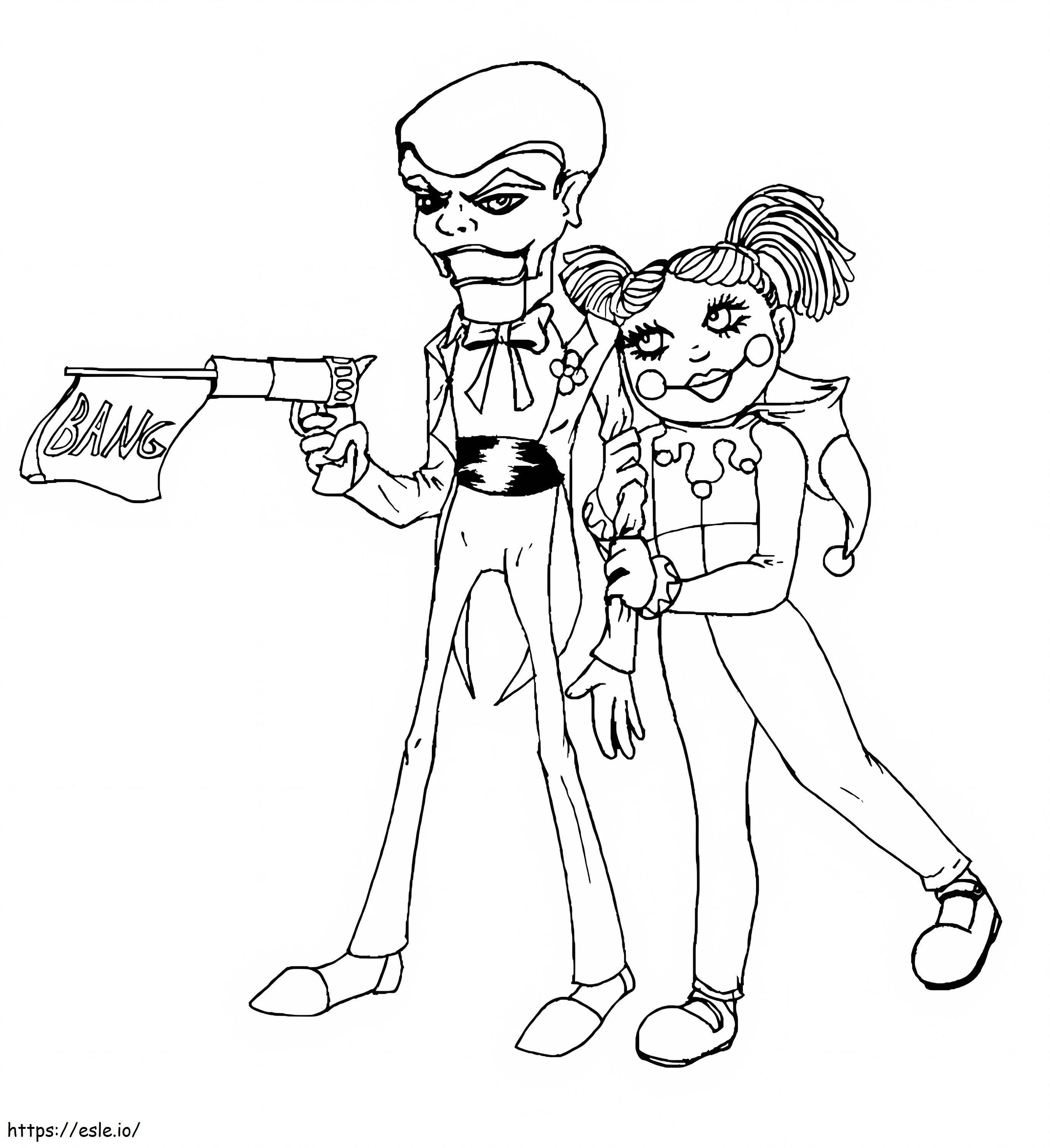 Slappy coloring page