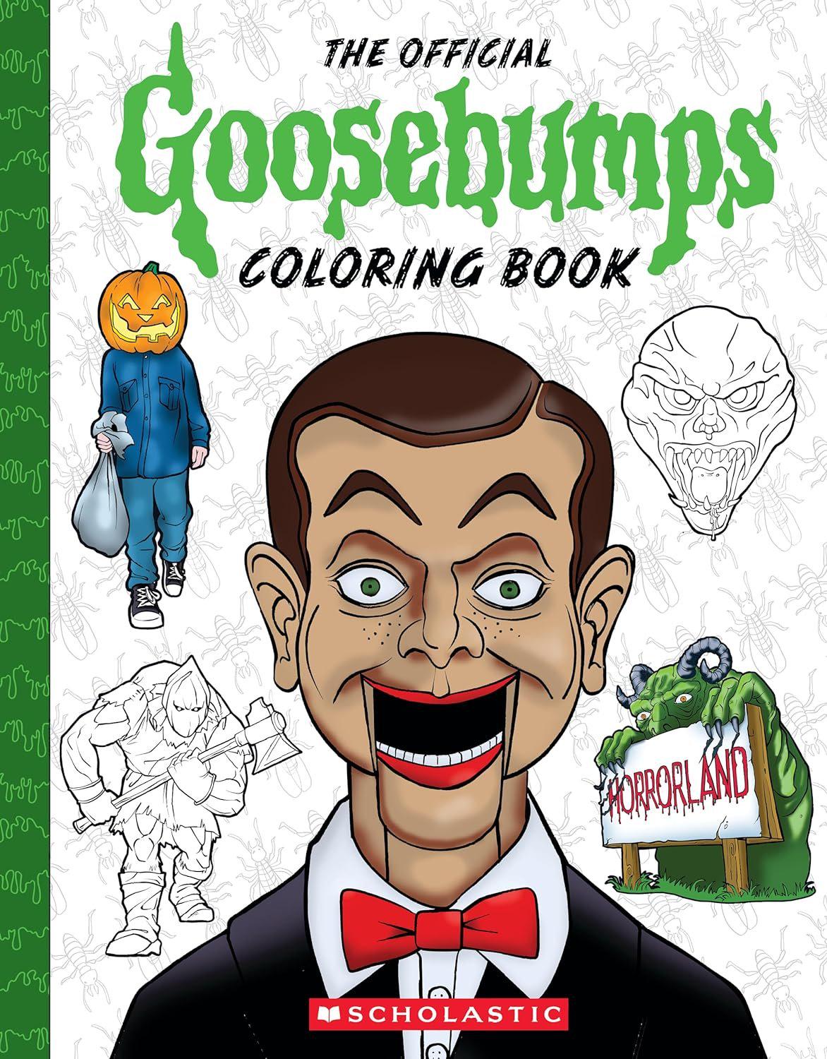 Cover for the official goosebumps coloring book rgoosebumps