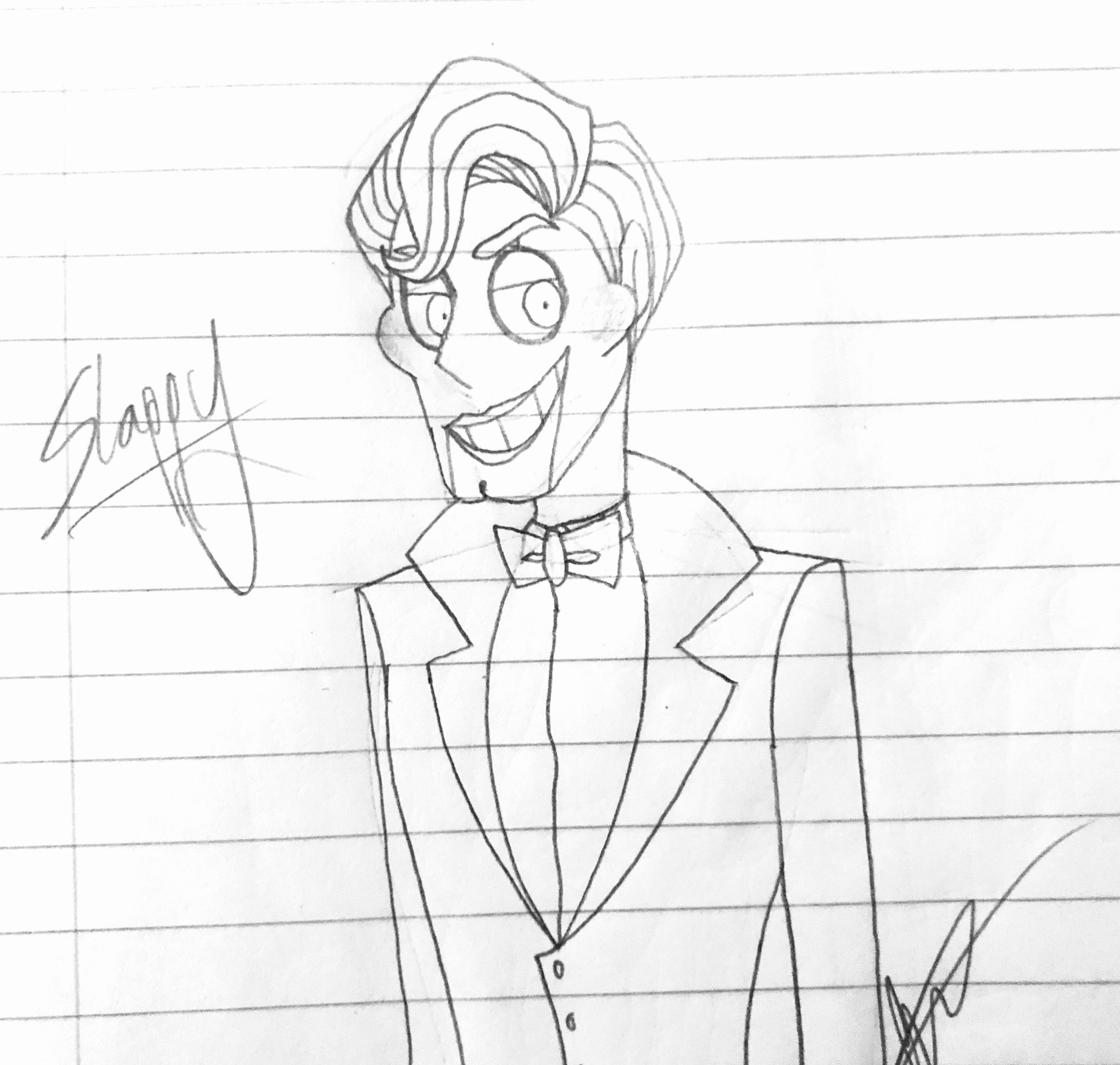 A drawing of slappy i did rgoosebumps