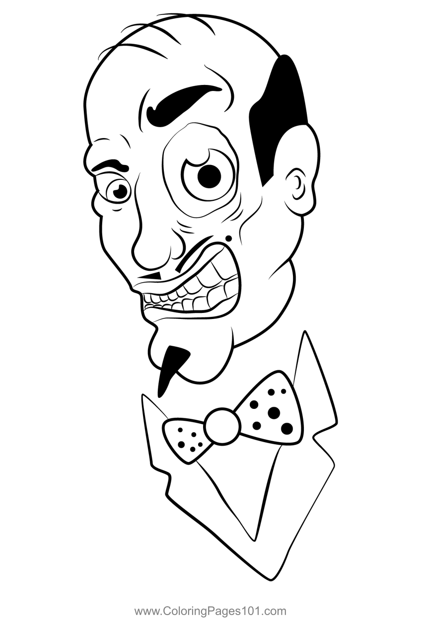 Evil man coloring page for kids