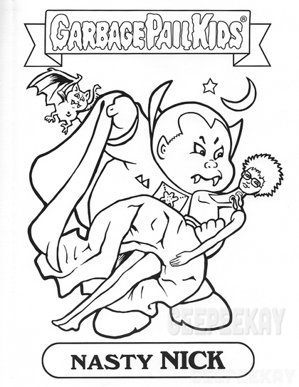 Garbage pail kids coloring book