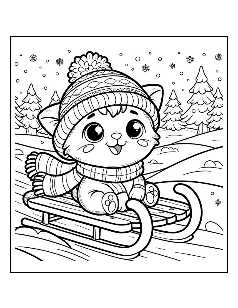 Free winter coloring pages for kids