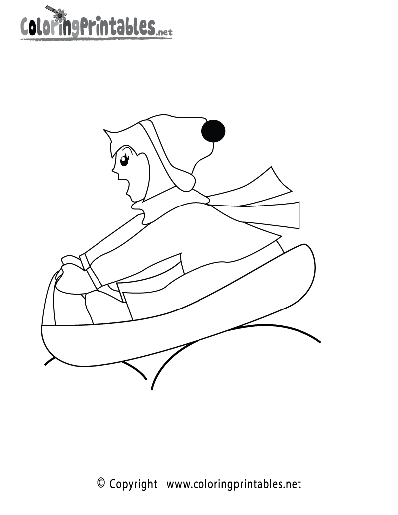 Sled coloring page