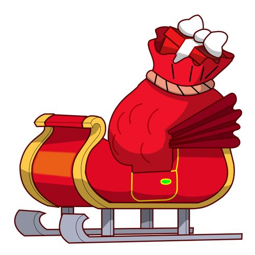 Santa claus sleigh with presents vector drawing santa sleigh free christmas coloring pages christmas colors