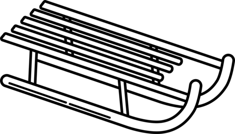 Sled coloring page free printable coloring pages