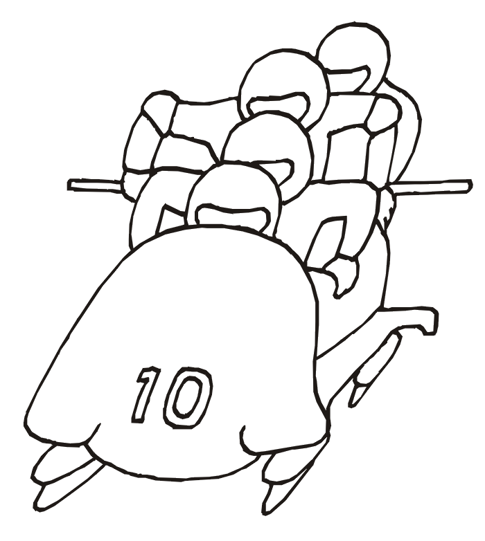 Bobsled coloring pages