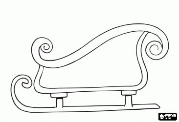 Christmas sleds or sledges coloring pages printable games christmas sled christmas templates christmas sleigh