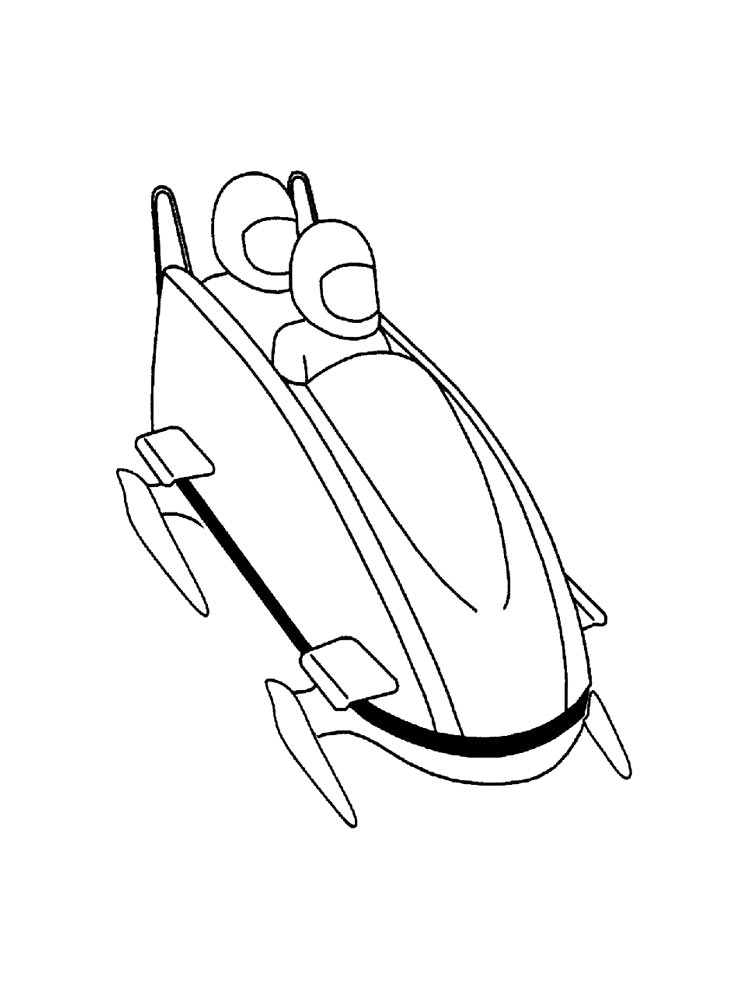 Bobsled coloring pages