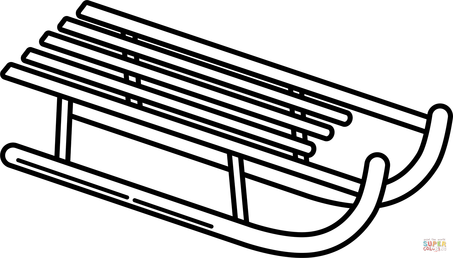 Sled coloring page free printable coloring pages