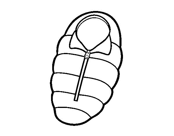 Sleeping bag coloring page