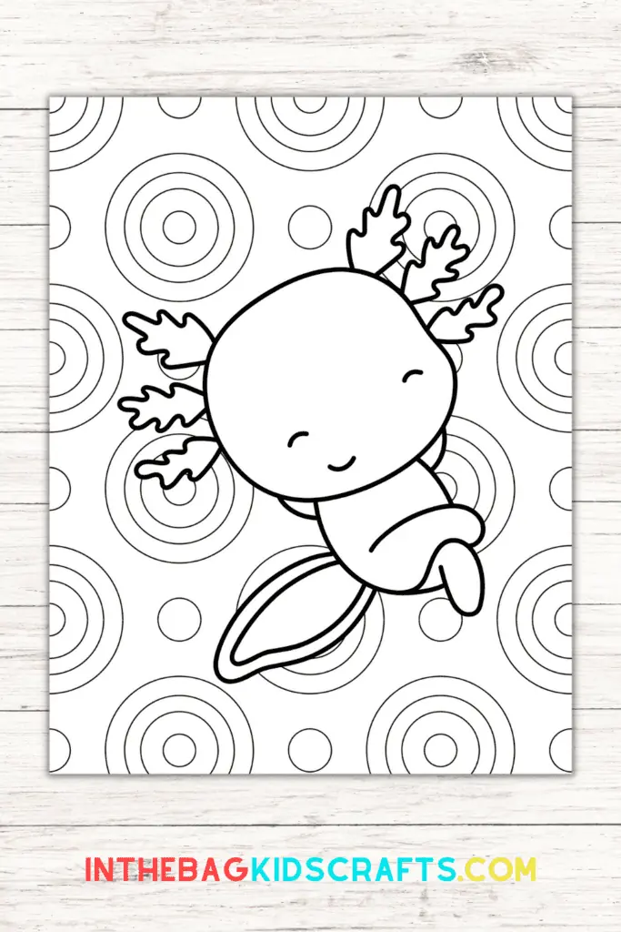 Axolotl coloring pages free printables â in the bag kids crafts