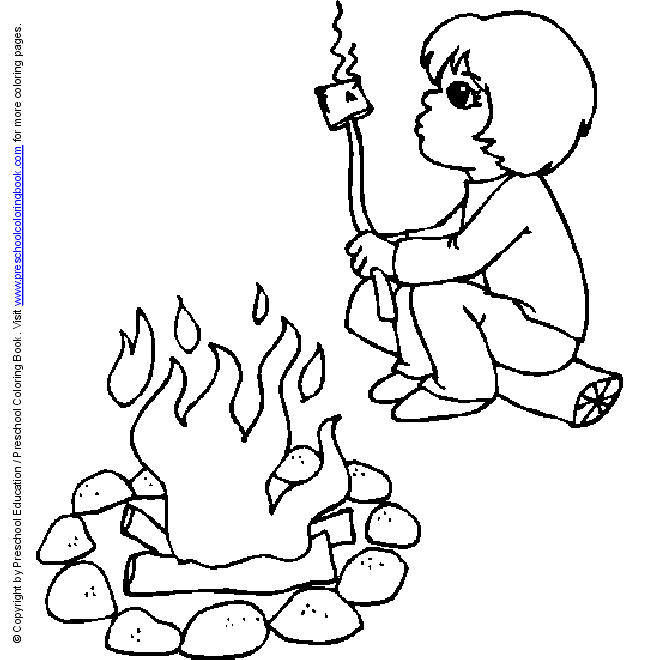 Www camping coloring page