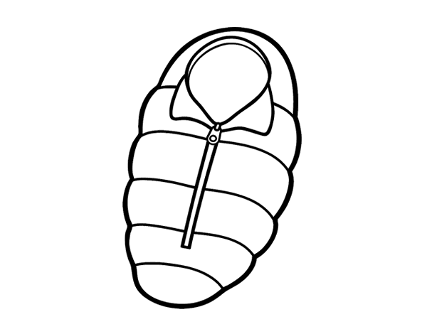 Sleeping bag coloring page