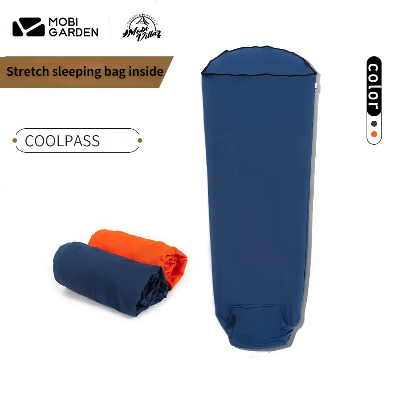 Mobi garden outdoor adult thin lightweight spliced stretch sleeping bag liner