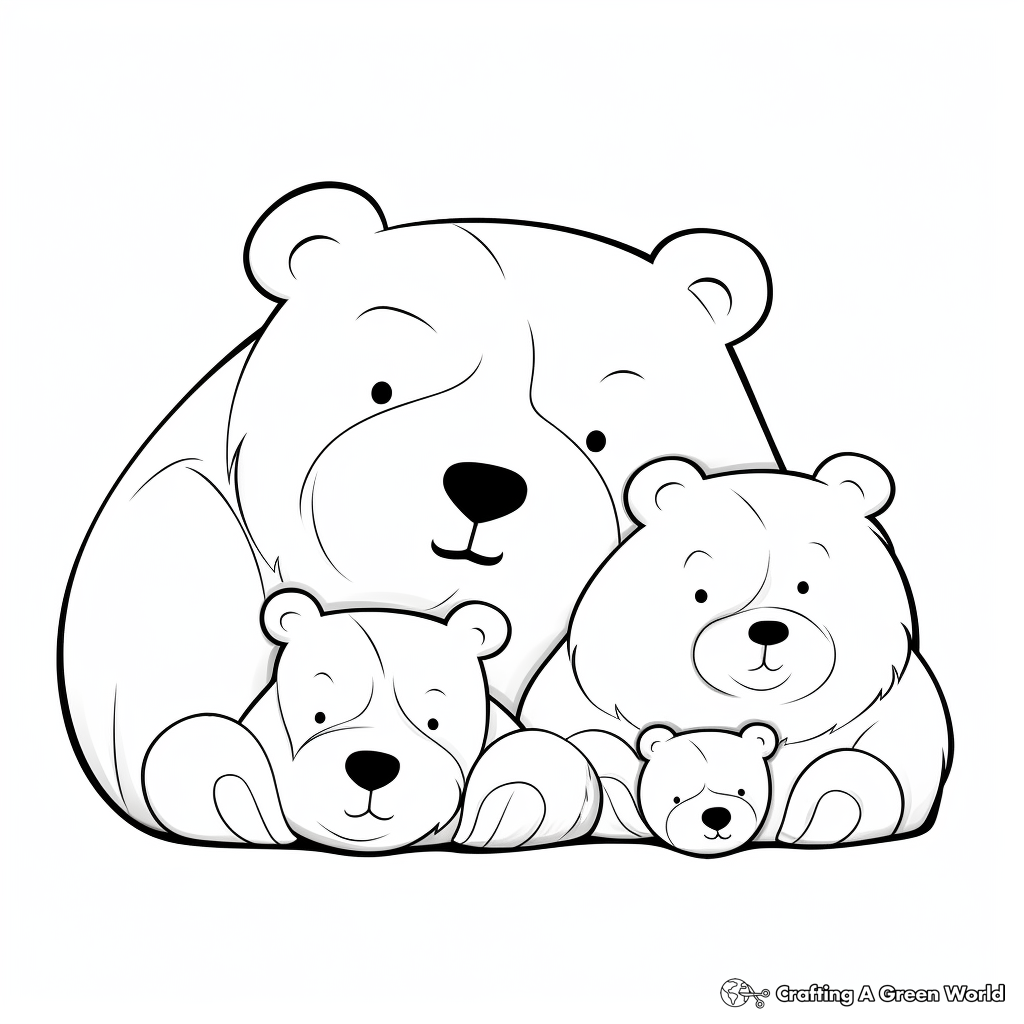 Sleeping bear coloring pages