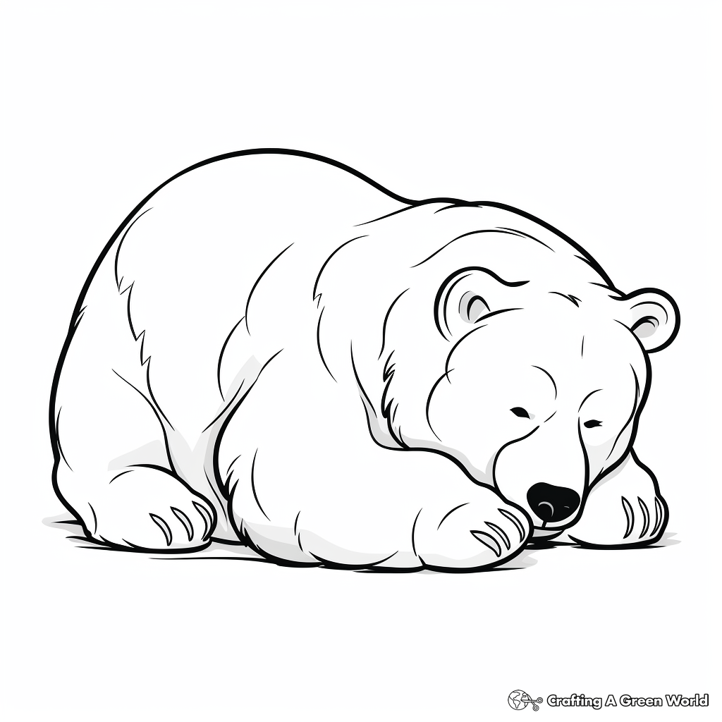 Sleeping bear coloring pages