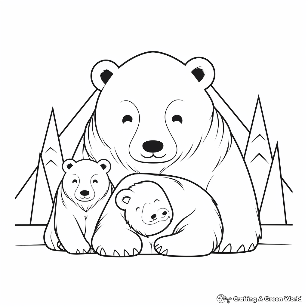 Sleeping bear coloring pages