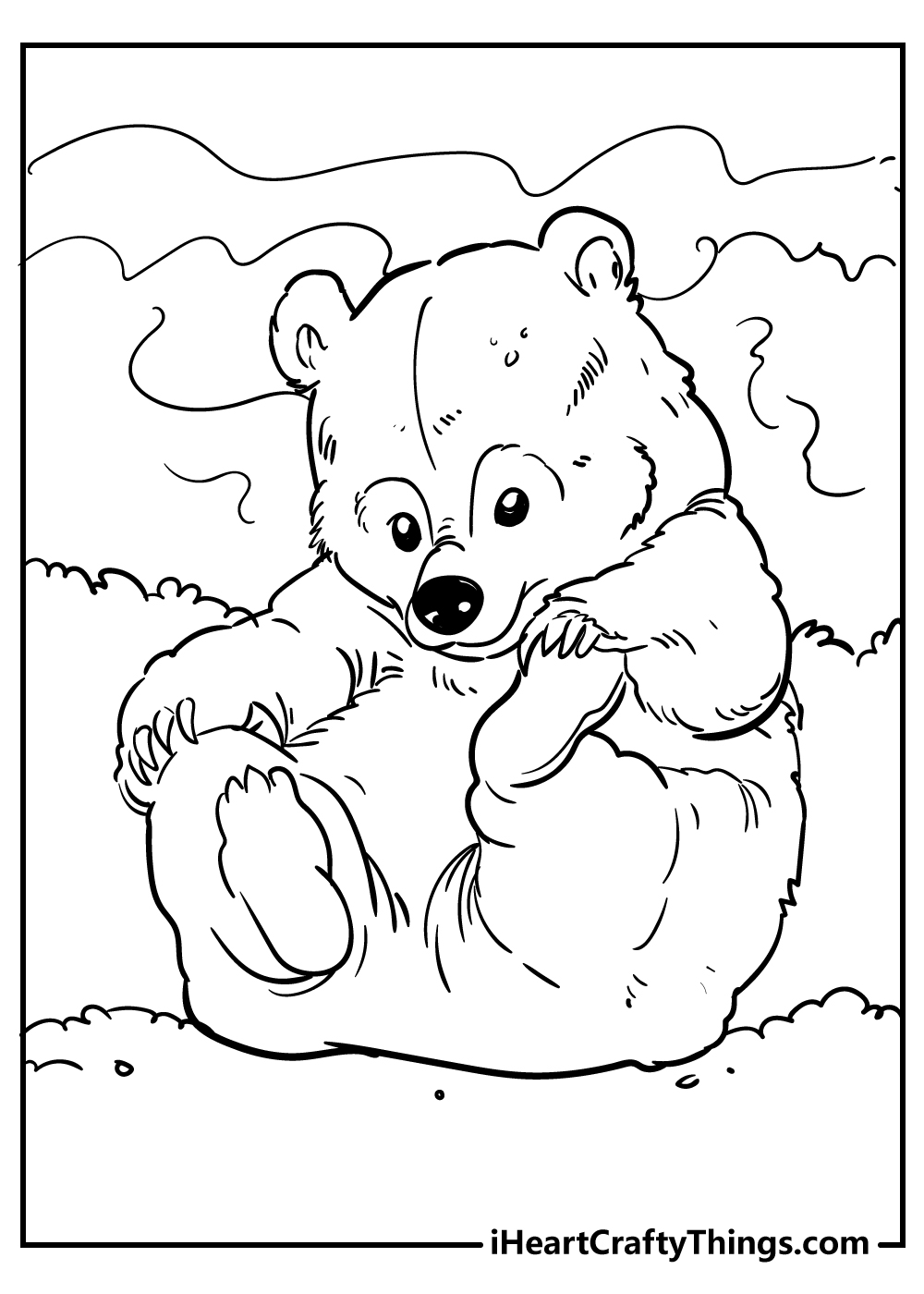 Bear coloring pages free printables