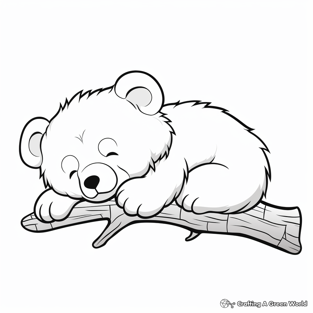 Sleeping bear coloring pages