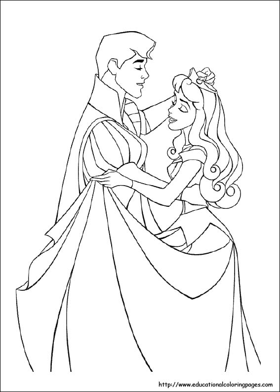 Sleeping beauty coloring pages free for kids