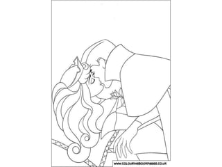 Sleeping beauty colouring pages and kids colouring activities ppt