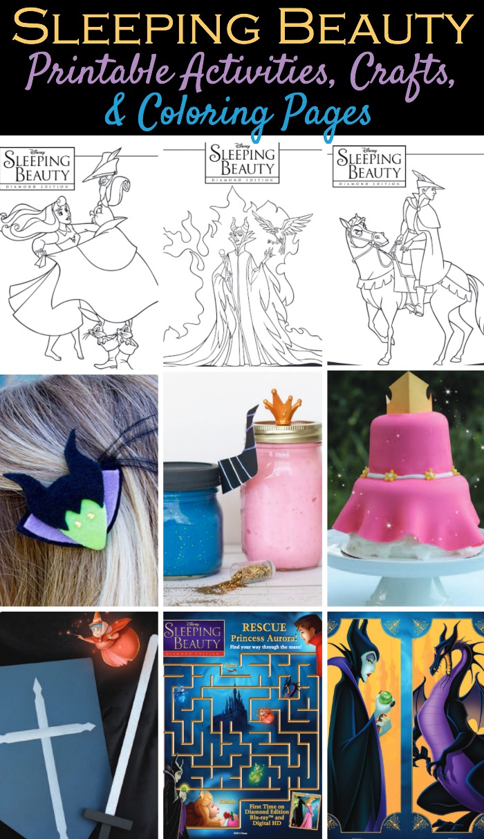 Disneys sleeping beauty printable activities coloring pages and crafts