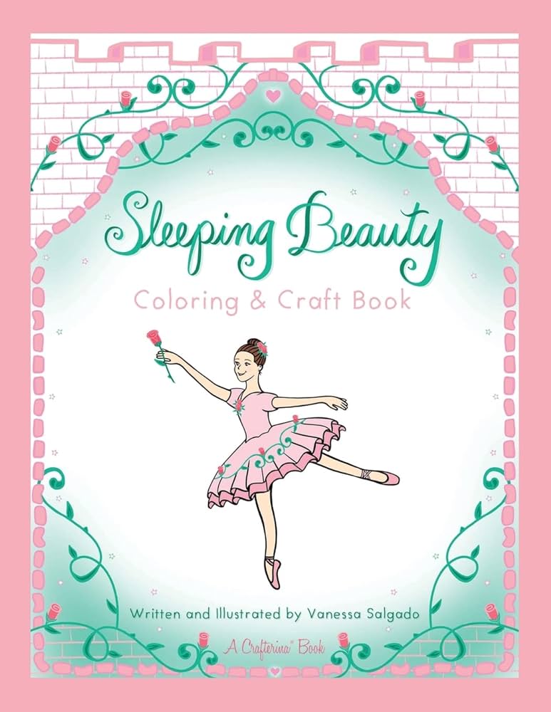 Sleeping beauty coloring craft book crafterina book series salgado vanessa books