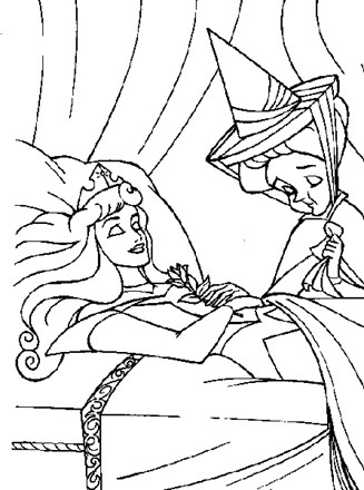 Sleeping beauty coloring page