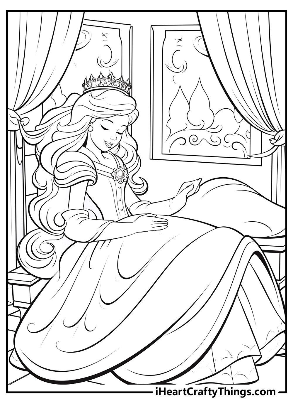 Sleeping beauty coloring pages free printables