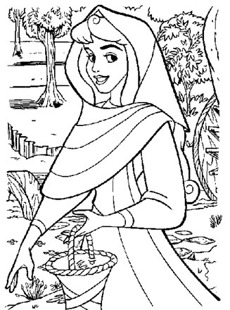 Sleeping beauty coloring page