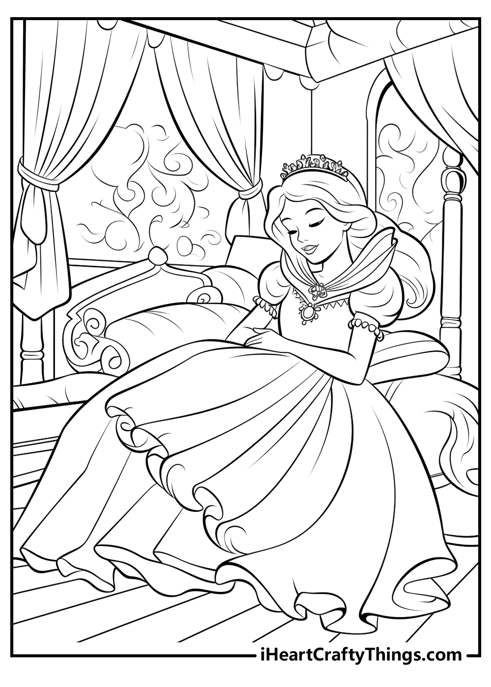 Sleeping beauty coloring pages free printables