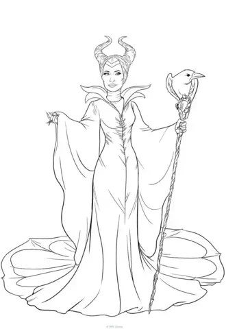 Maleficent coloring pages