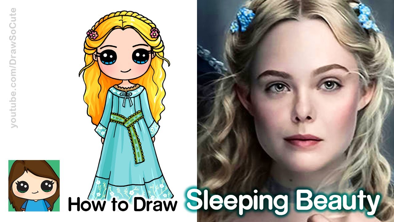 How to draw sleeping beauty princess aurora disney aleficent