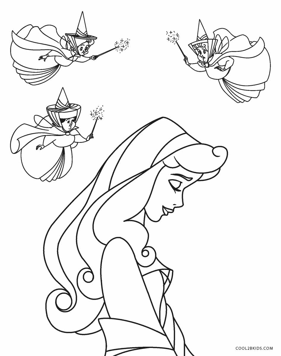 Free printable sleeping beauty coloring pages for kids