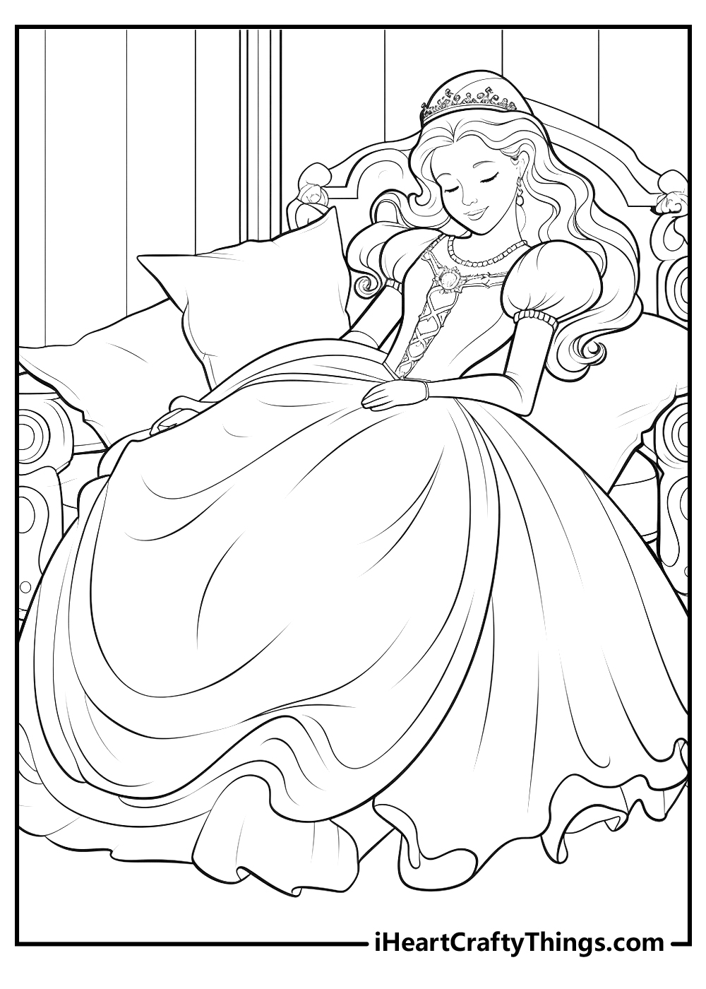 Sleeping beauty coloring pages free printables