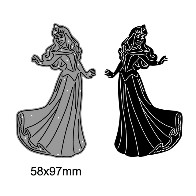 Aurora sleeping beauty disney princess cutting die cut cards princess