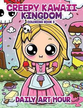 Creepy kawaii kingdom cute adorable coloring pages craft activity