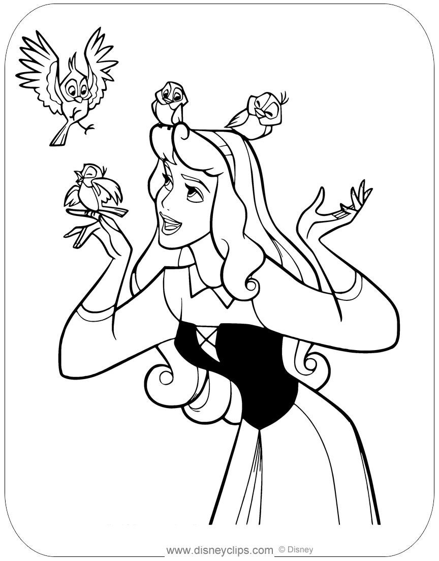 Sleeping beauty coloring pages