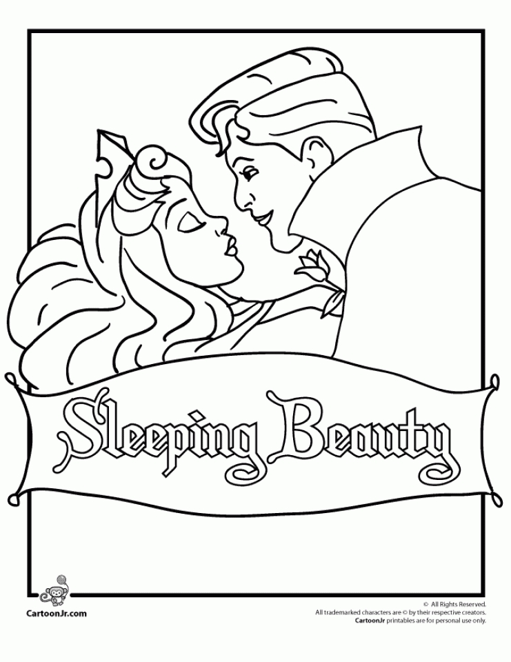 Free printable sleeping beauty coloring pages