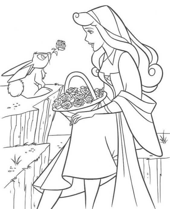 Free easy to print sleeping beauty coloring pages